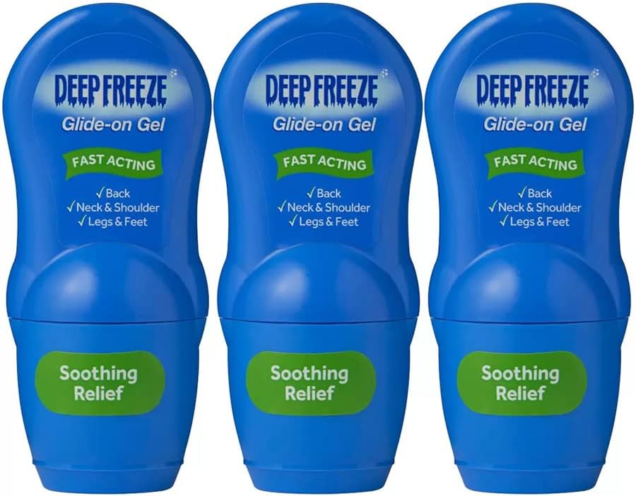 Deep Freeze Pain Relief Glide-On Gel, Cold Gel Roll On, *